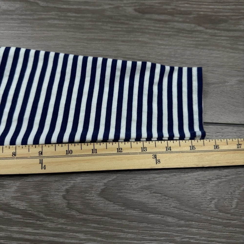 Egg New York Girls Pajama Set Striped Sequin Heart Navy White 5 Years
